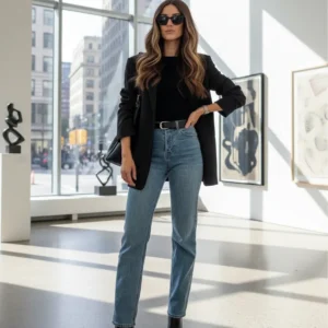 Blazer negro1 Blazer Sastrero De Vestir París