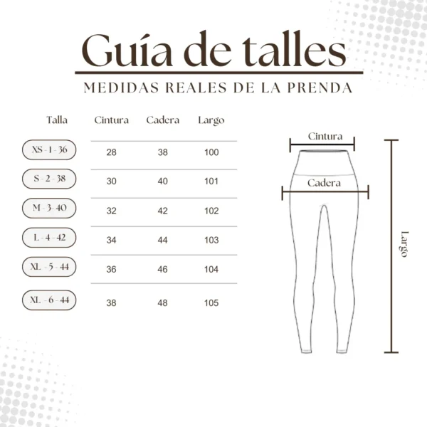 Calzas Termicas Con Tiro Alto Frizadas Leggings Mujer guia de talles Calzas Termicas Con Tiro Alto Frizadas Leggings Mujer