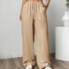 Pantalón Mujer Palazzo Lino Elastizado Amplio Moda Dama