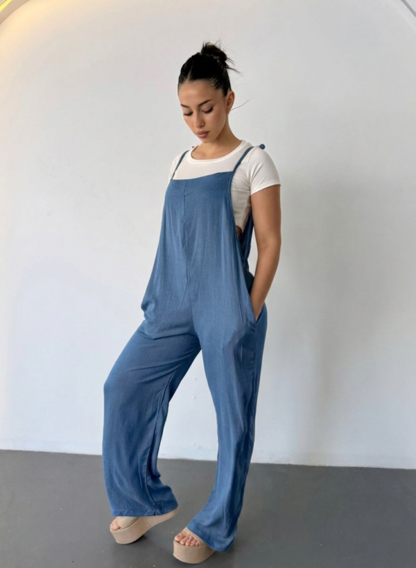 Mono Enterito Jardinero De Lino