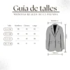 Guía de talles Saco Mujer Blazer Sastrero De Vestir Elastizado