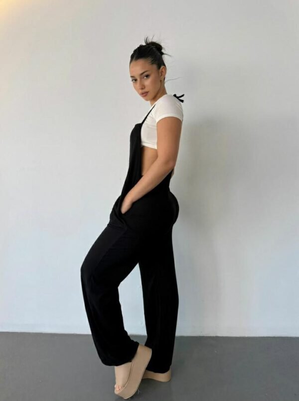 mono enterito jardinero mujer de lino con spandex dama moda mono enterito jardinero mujer de lino con spandex dama moda