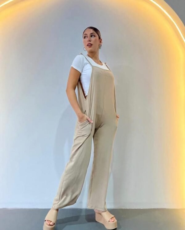 mono enterito jardinero mujer de lino con spandex dama moda mono enterito jardinero mujer de lino con spandex dama moda