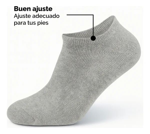 Pack X 6 Medias Soquetes Dama Lisos Surtidos