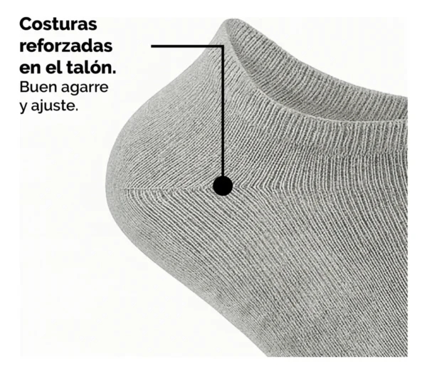 Pack X 6 Medias Soquetes Dama Lisos Surtidos