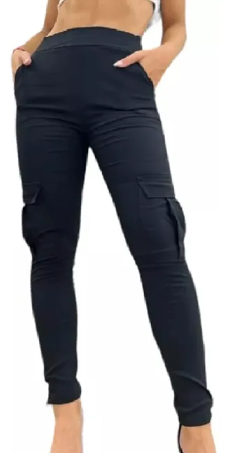 Pantalon Cargo De Mujer Dama Elastizado Tipo Jogger