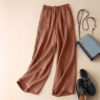 Pantalón Mujer Palazzo Lino Elastizado Amplio Moda Dama