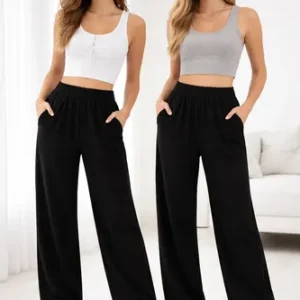 Pantalón Palazzo Frizado Amplio Otoño Invierno Pack Pantalón Palazzo Frizado Amplio Otoño Invierno Pack