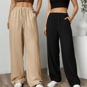Pantalón Palazzo Lino Elastizado Pack X2