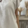 Blusa Remera Lino Elastizado Escote Blusa Remera Lino Elastizado Escote - foto 3