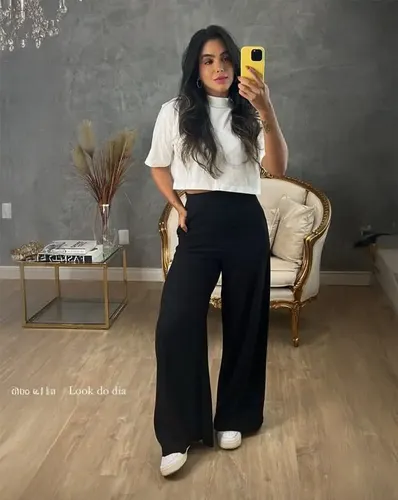 Pantalón Palazzo Lino Elastizado Pack X2 - foto 3