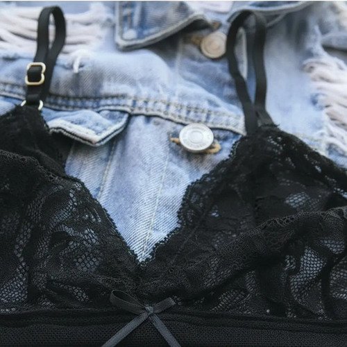 Conjunto Bralette Encaje Con Colaless Regulable - foto 6