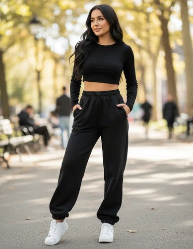 Jogging Jogger Pantalon Algodon Frizado