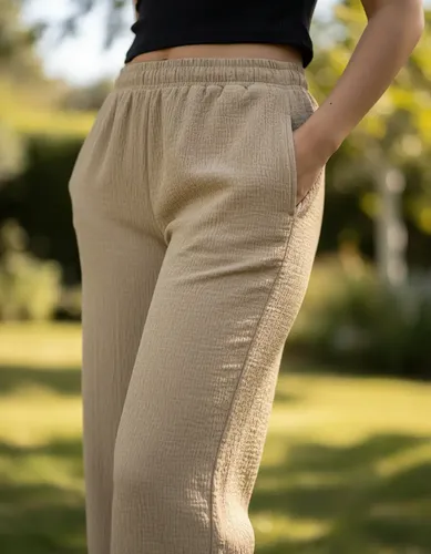 Pantalón Palazo Lino Hawai Elastizado Amplio Pantalón Palazo Lino Hawai Elastizado Amplio - foto 7