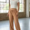 Pantalón Palazzo Lino Elastizado Bolsillos Lazo - foto 7