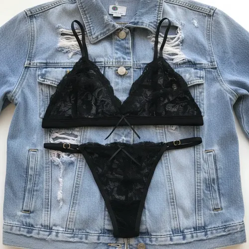 Conjunto Bralette Encaje Con Colaless Regulable - foto 3