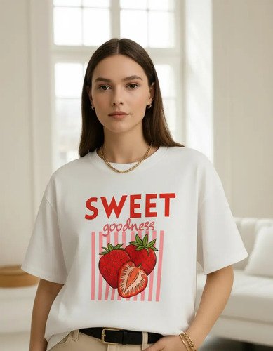 Remera Holgada Básica 100% Oversize Algodón
