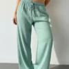 Pantalón Palazzo Lino Elastizado Bolsillos Lazo - foto 2